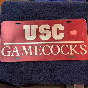 USC Gamecocks Red License Plate